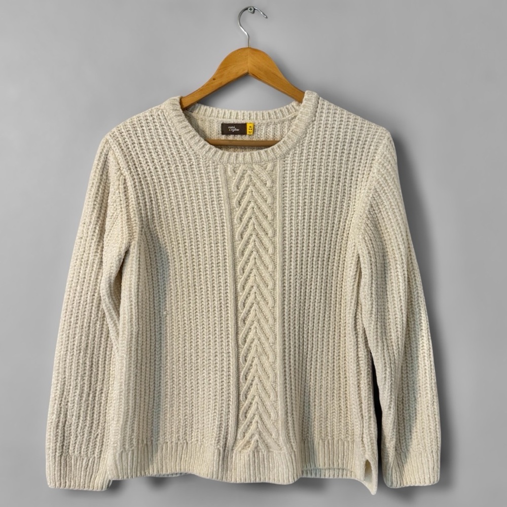 Rumi + Ryder Cream Cable Knit Sweater Kids Size XL